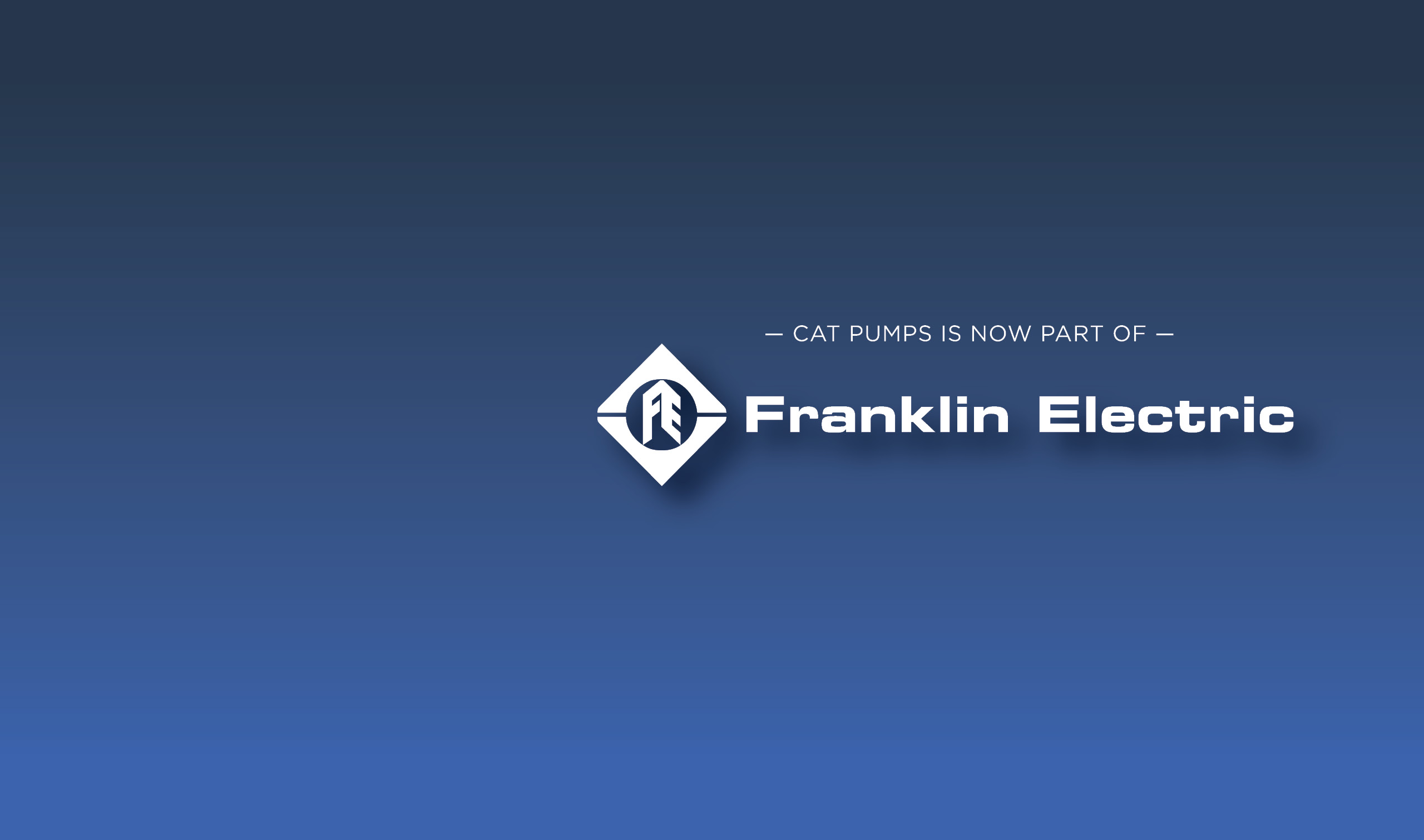 CAT PUMPS ist jetzt Teil von Franklin Electric