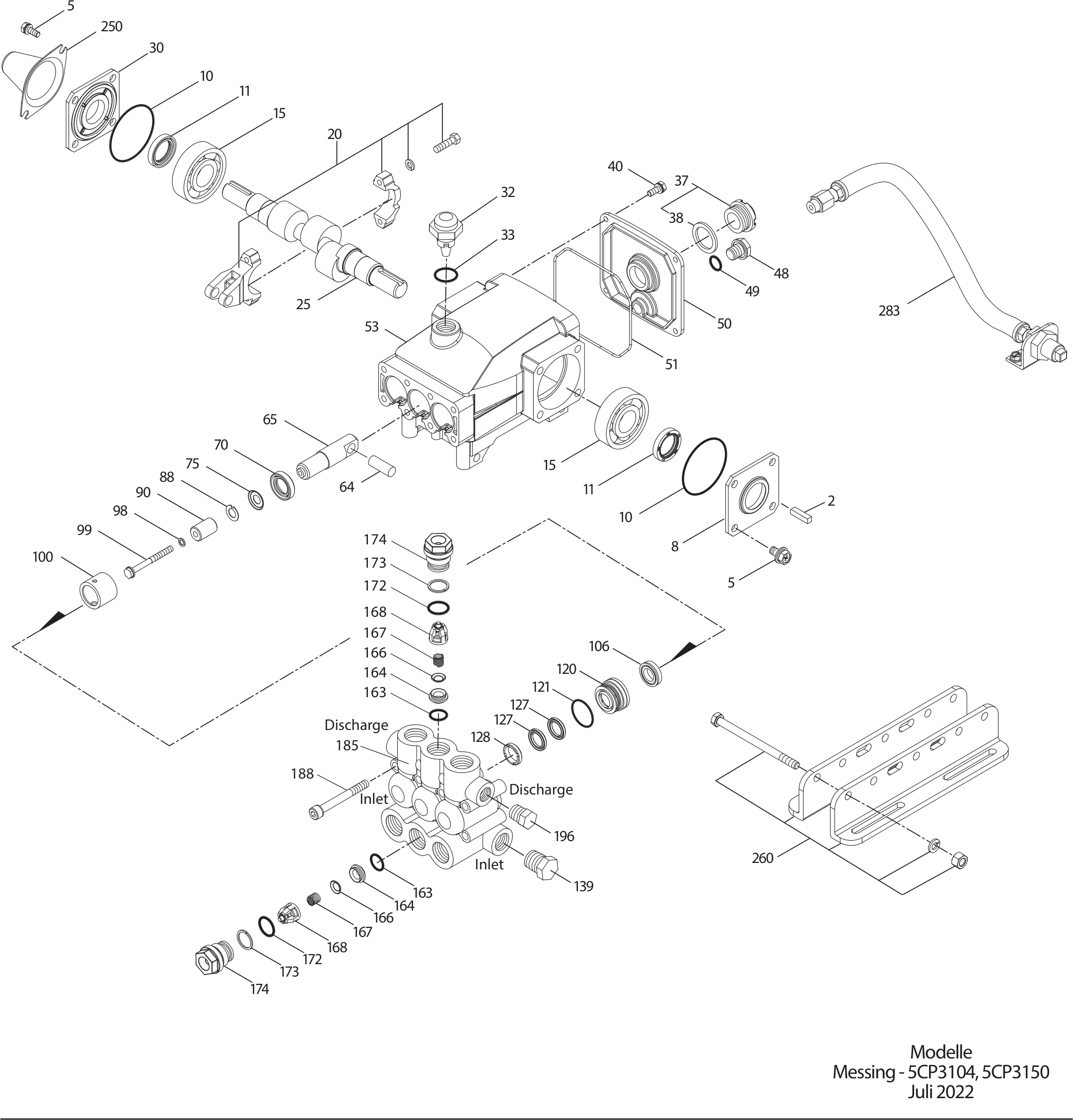 Exploded view 5CP3104
